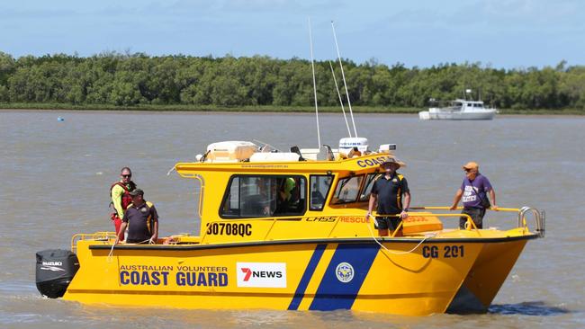 Crews search for missing fisherman Jed Farraway at Port Alma. Photo - Steve Vit.