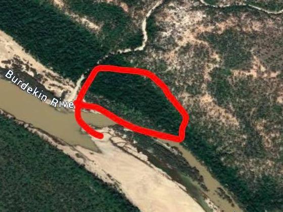 Location of Skeletal remains found on the Burdekin River