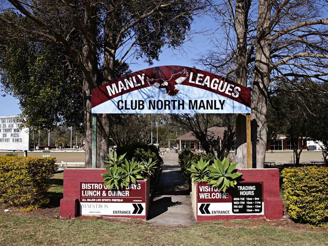 The North Manly Bowling Club entrance just before the site was closed down in August 2018. Picture: Adam Yip / Manly Daily