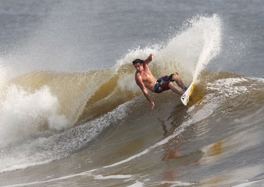 Alexandra Headland gets good lefts and rights for longboarders and shortboarders alike. Picture: Nicholas Falconer