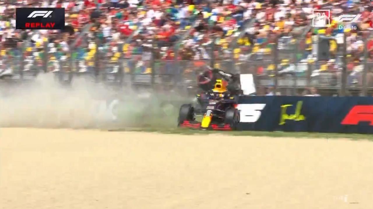 Yuki Tsunoda slid in at 240km/h. Photo: X.