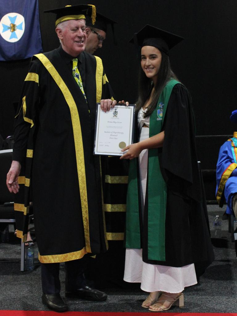 Briana Litzow graduated with a Bachelor of Physiotherapy (Honours) at the CQUniversity graduation ceremony in Bundaberg on December 14, 2023.
