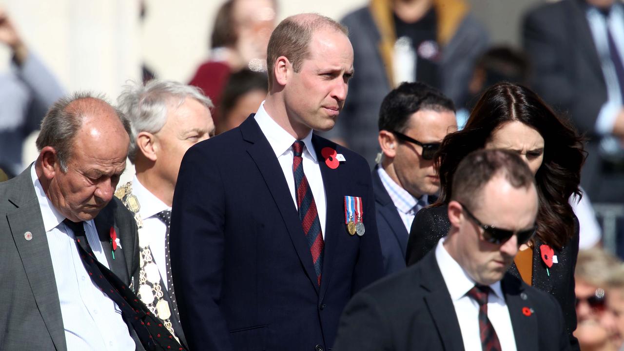 Prince William, Duke of Cambridge attends the ANZAC Day Civic Service at the Auckland War Memorial Museum. Picture: Getty 