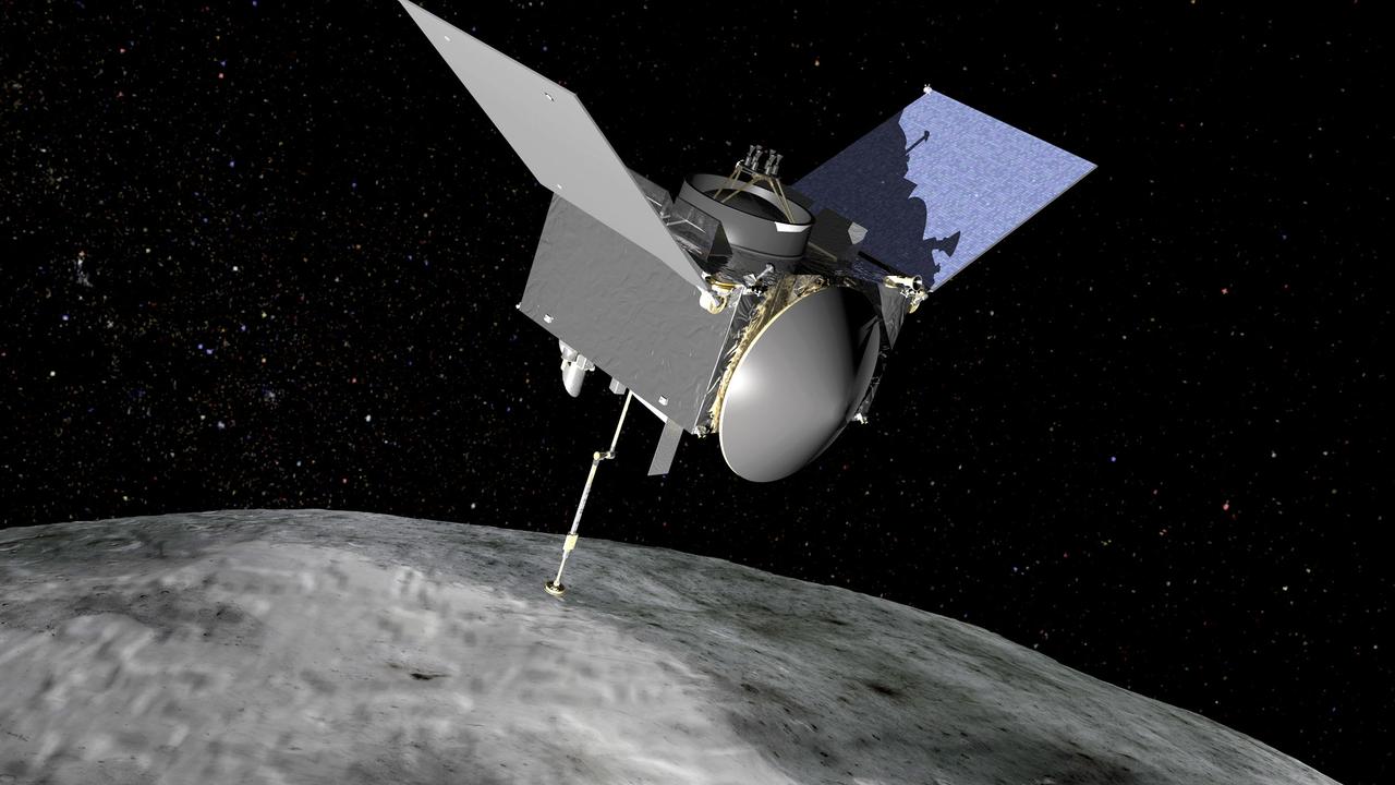 An artist's impression of the Osiris-REX spacecraft near the asteroid Bennu. Picture: NASA