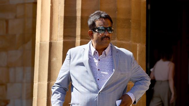 Ibrahim Abbas, the restaurateur accused of involvement in a large-scale cannabis syndicate, pictured leaving the Magistrates Court. Picture: NCA NewsWire