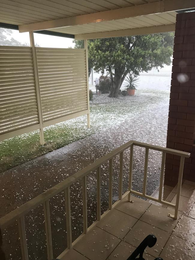 The hail has hit the state’s north. Picture: Gerda Fitzgibbon.