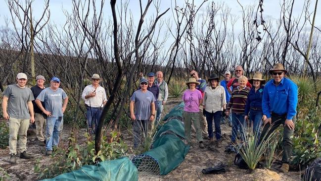 A shelter tunnel built on Kangaroo Island for wildlife to use after the bushfires. Picture: Facebook/Kangaroo Island Land for Wildlife