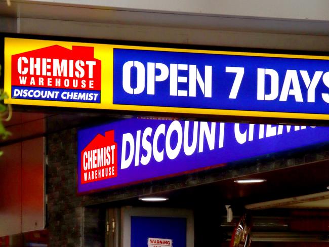 General images around Brisbane - Chemist Warehouse store signage in the Brisbane CBD, Brisbane Wednesday 6th May 2020 Picture David Clark