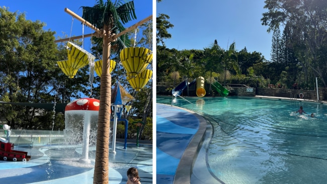 The resort has two pools, one catered to kids with slides and a splash park. Source: Kidspot.