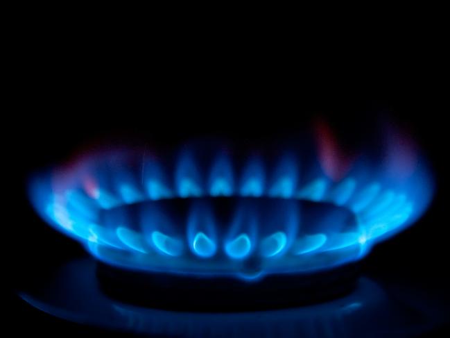 Gas stove, lit a blue flame burner,  ipad generic.