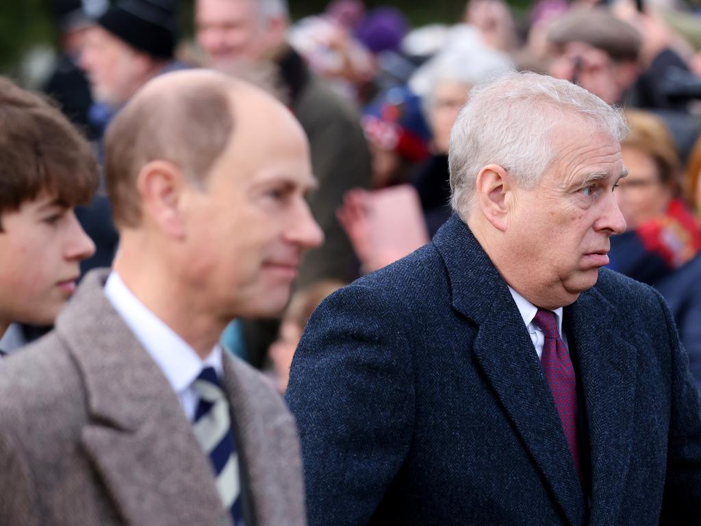 Prince Andrew, Duke of York, attends the Christmas Day service at St Mary Magdalene Church on December 25 in Sandringham, Norfolk. Picture: Stephen Pond/Getty Images