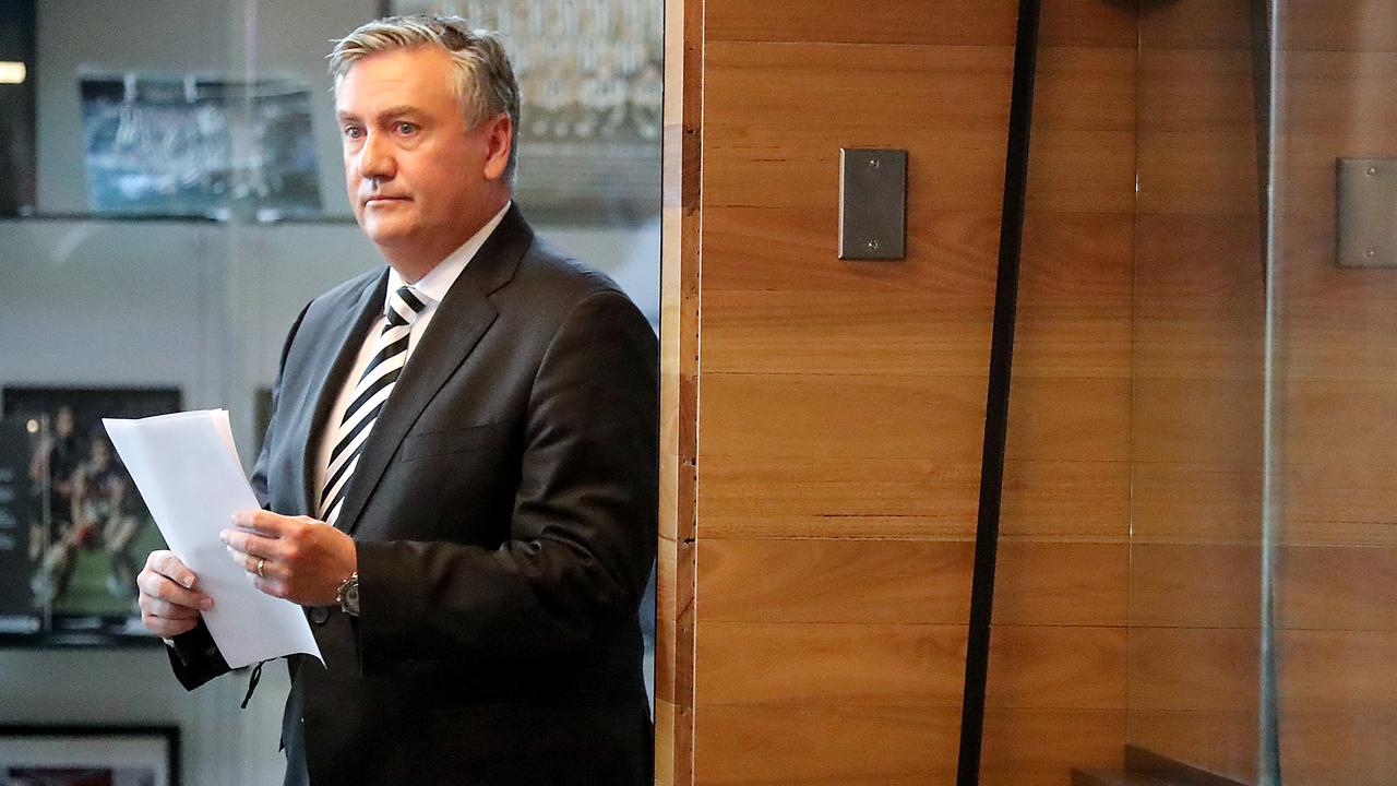 Collingwood President Eddie McGuire has stepped down. Picture: Alex Coppel