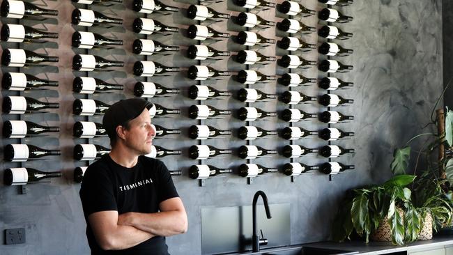 Utzinger Wines owner Matthias Utzinger at his new Legana winery and cellar door. Picture: Stephanie Dalton