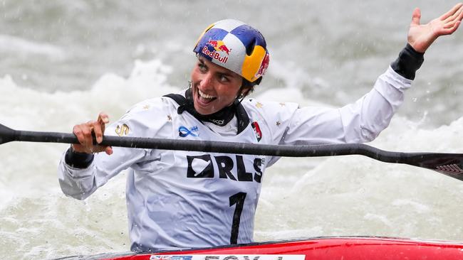 Australian paddler Jessica Fox competing in a World Cup meet in Slovenia.