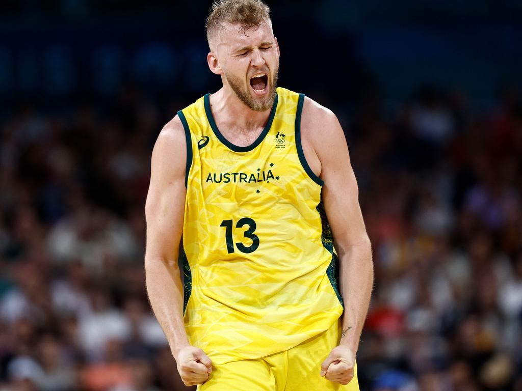 Jock Landale is a key piece in the puzzle for the Australian Boomers. Pictures: Sameer Al-Doumy / AFP