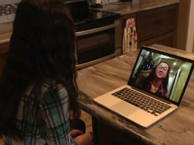 After learning they had a twin sister the two girls have chatted every day on Face Time. Picture: Facebook