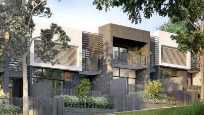 An artist impression of homes at the West Pennant Hills IBM site.