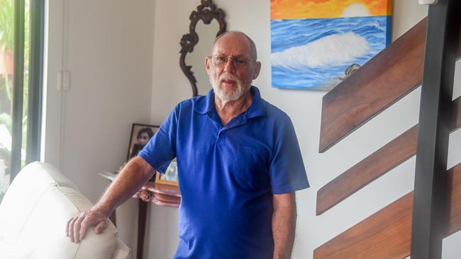 Rapid Creek retiree John Livesley, 82, who says he is the victim of a recent home invasion and additional attempted home invasion, warns of an unstoppable wave of vigilantism if the NT Government does not get on top of our crime woes. Picture: Alex Treacy