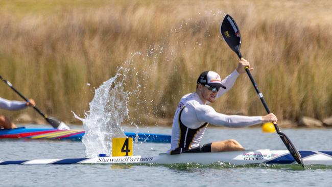 Paddler Pierre van den Westhuyzen who is also a surf life saver.