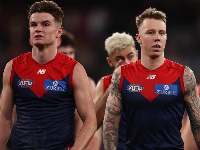 MELBOURNE . 02/09/2022. AFL. 2nd Qualifying Final. Melbourne vs Sydney Swans at the MCG.   James Harmes of the Demons after tonights loss to Sydney   . Picture by Michael Klein