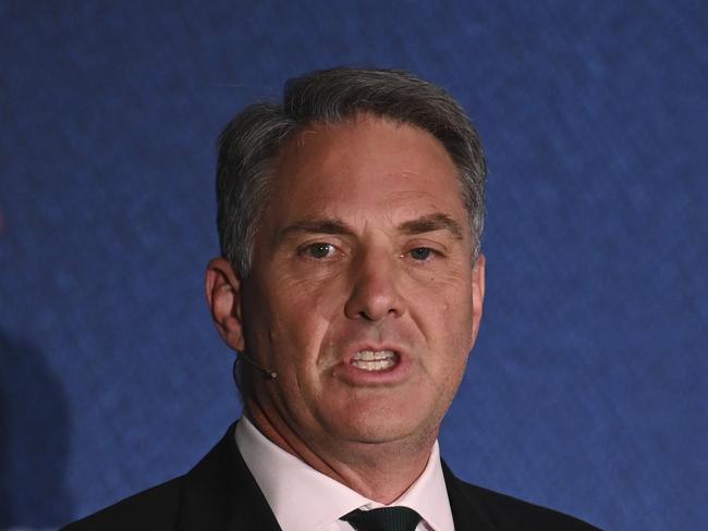 CANBERRA . May 28, 2024: Deputy Prime Minister and Minister for Defence, Richard Marles delivers the Keynote speech at the Defending Australia Dinner at The Australian War Memorial in Canberra . Picture: Martin Ollman