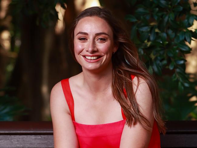 Daily Telegraph. 01, September, 2022.Farmer Paige Marsh, from Brisbane, in Hyde Park, Sydney, today. She studied agriculture and relocated to NSW to farm sheep and cattle. She's the only woman on the new season of Farmer Wants a Wife looking for a husband. Picture: Justin Lloyd.