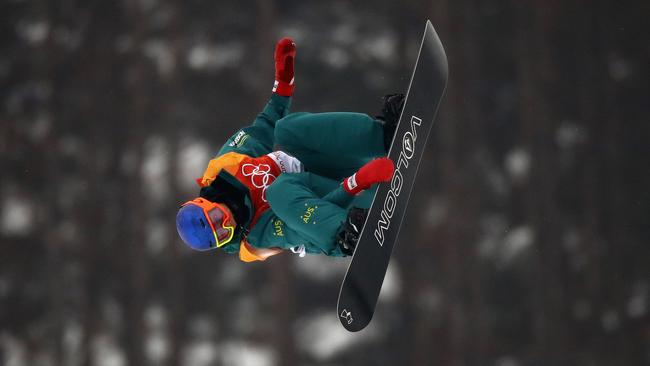 Scotty James in full flight during the 2018 Winter Olympics. Picture: Cameron Spencer/Getty Images