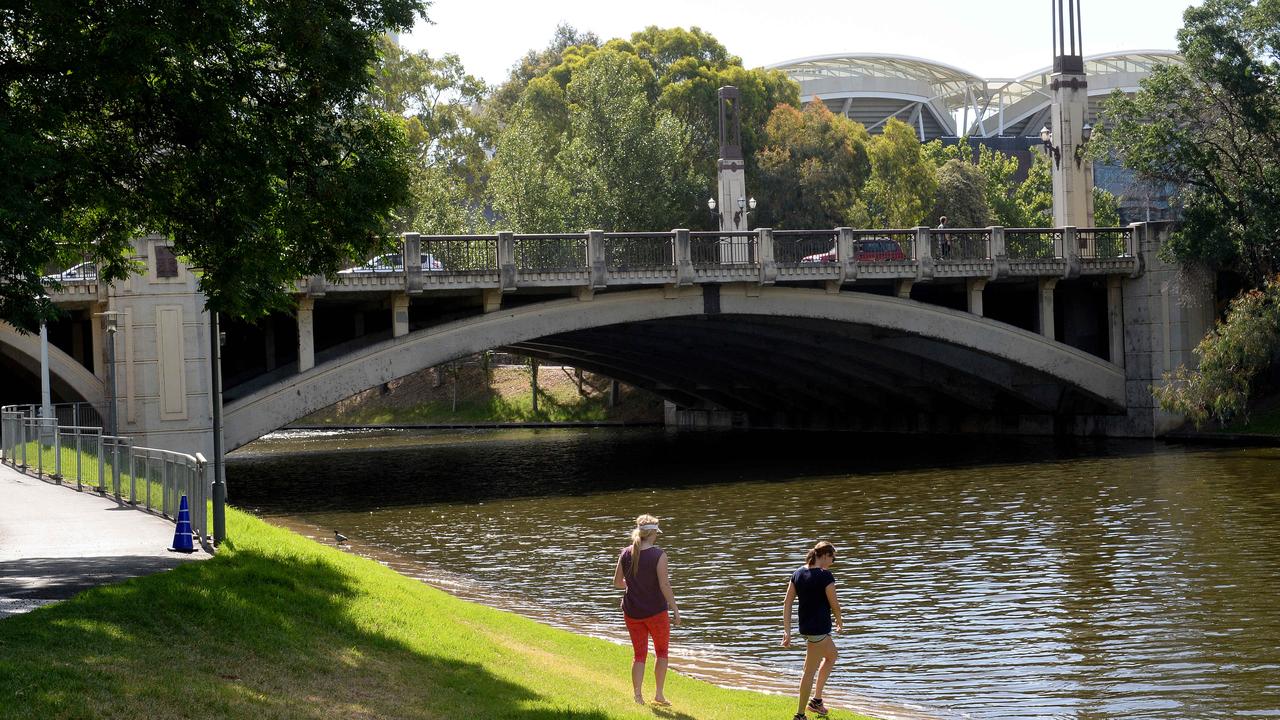 Adelaide Bridge linking the CBD and North Adelaide. Picture: Campbell Brodie.