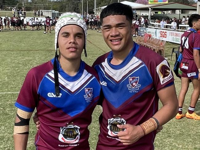 Wavell SHS's Timahina Tandy and Azariah Toki-Matauri.