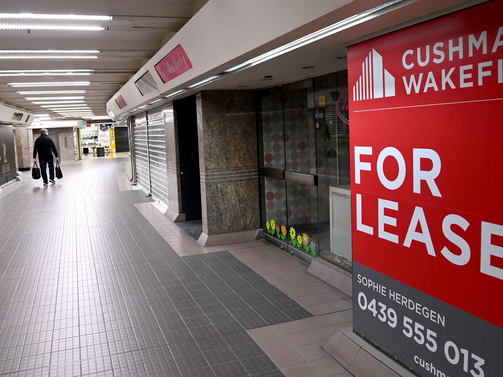 Empty food courts during Sydney’s lockdown. Picture: Jeremy Piper/NCA NewsWire