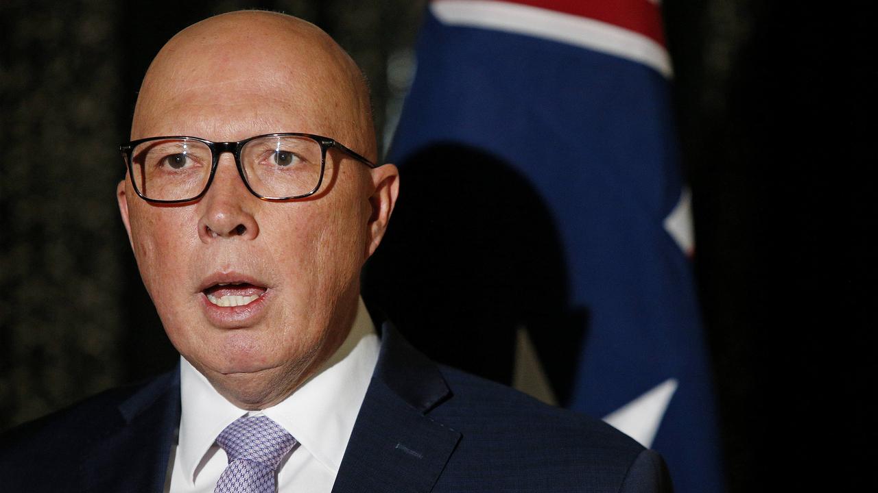 Opposition leader Peter Dutton has pledged to raise the minimum age for social media. Picture: NewsWire / John Appleyard