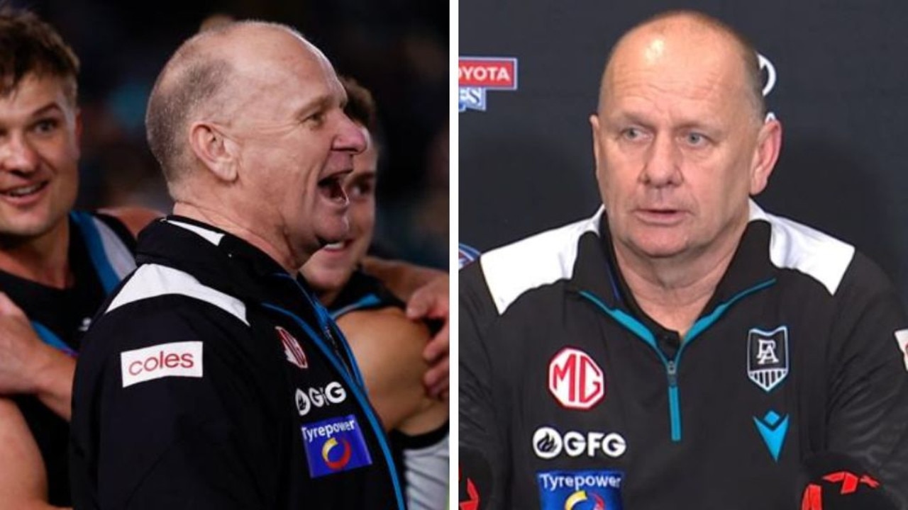 Port Adelaide coach Ken Hinkley hit with big fine over Jack Ginnivan rant