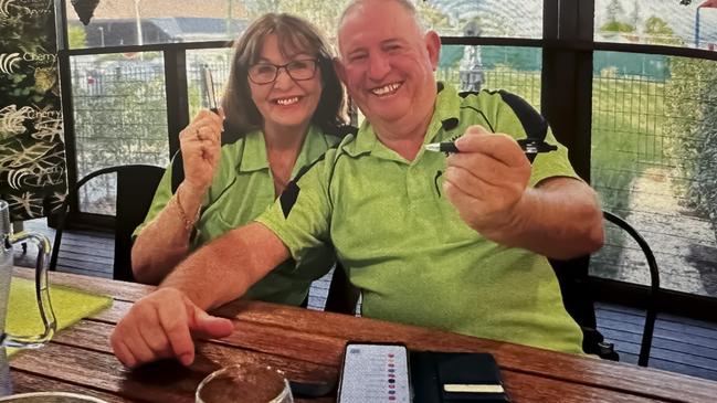 Ballina Rotarians Glennis Ussher and Wayne Crawford ready to hand out thousands of dollars in vouchers at a pop-up shop during the 2022 flood recovery effort. Picture: Supplied.