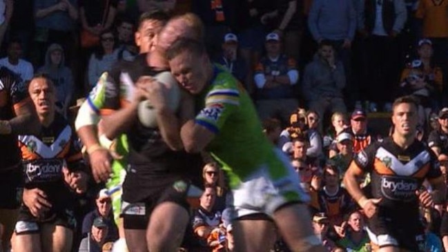 The Jack Wighton hit that saw him charged by the NRL.