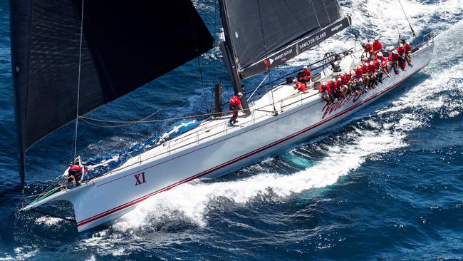 Wild Oats XI on its way to a special victory. Picture: AFP