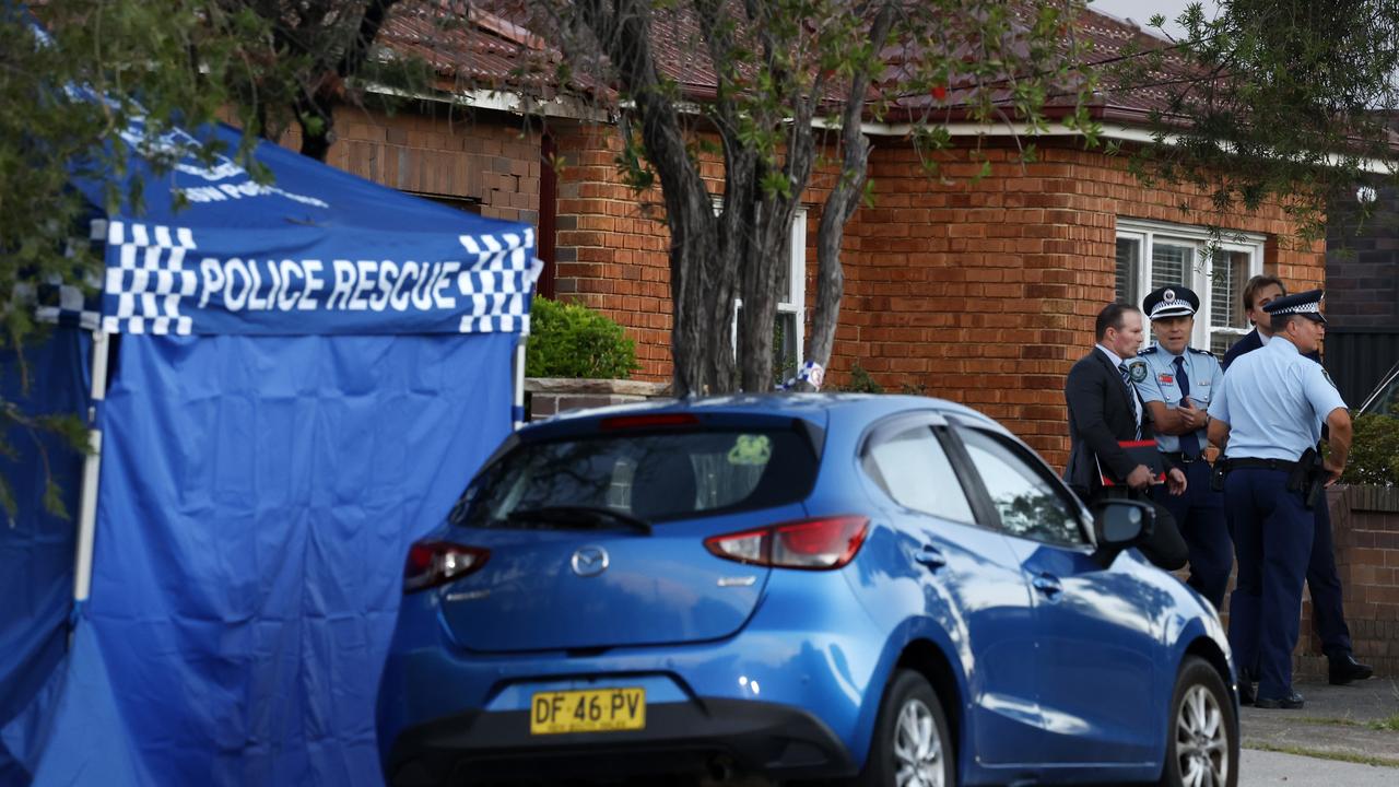 Police on the scene outside a childcare centre on Marana Road, Earlwood after a child was located deceased in a car about 5.35pm today. Picture: Jonathan Ng