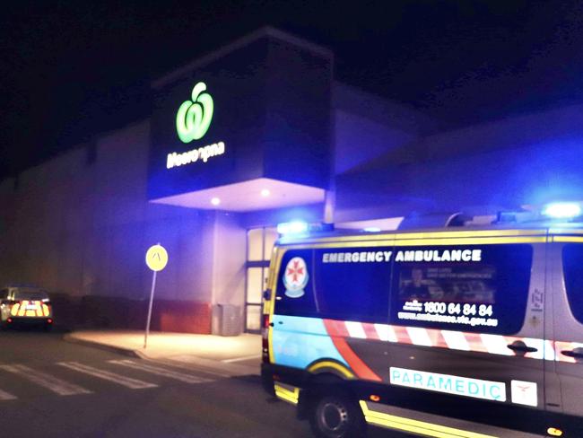 A man has been airlifted to hospital with possible life threatening injuries following an alleged assault taking place at Woolworths in Mooroopna on Monday night. Picture: Crime Watch Victoria
