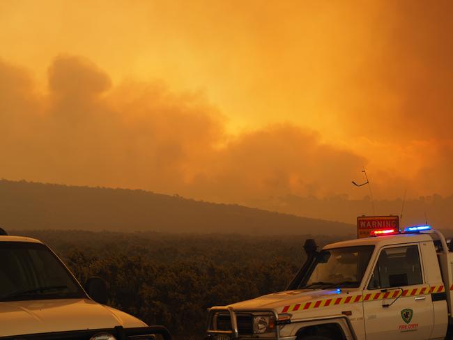 Bushfires approach Miena. Picture: EMMA GARDNER/TFS