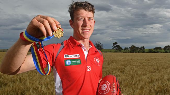 15/10/20 - Magarey Medal winner Campbell Combe on his Crystal Brook farm.Picture: Tom Huntley