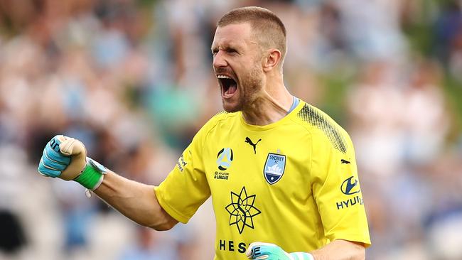 Goalkeeper Andrew Redmayne has been a big part of Sydney FC’s strong performances so far this season. Picture: Getty Images 