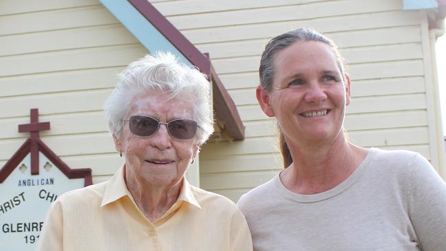 Bessie Webb and Julie Worland are disappointed the Anglican Church at Glenreagh will be closed. Photo: Tim Jarrett