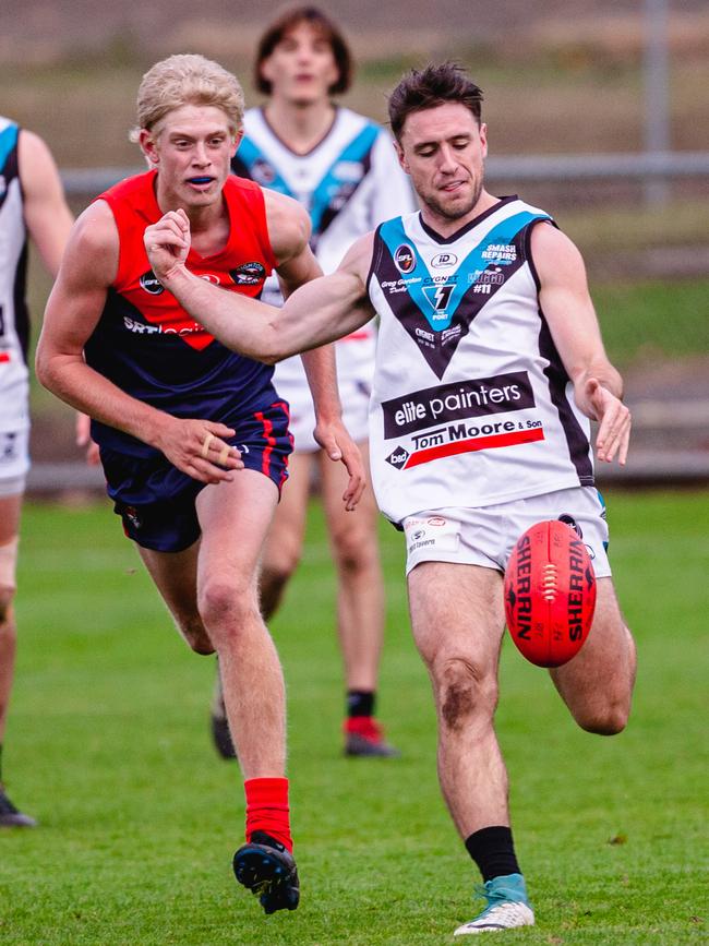 SFL Brighton vs. Cygnet James Webb (Cygnet) &amp; Jacob Young (Brighton) Picture: Anthony Corke