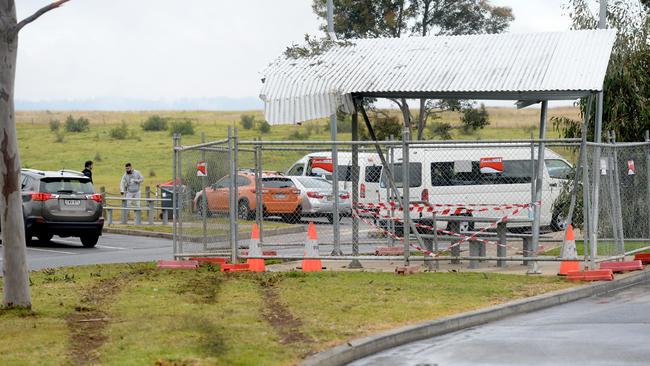 Crash scene on the Hume HWY Partridge VC Rest Area in Menangle. Picture: Jeremy Piper