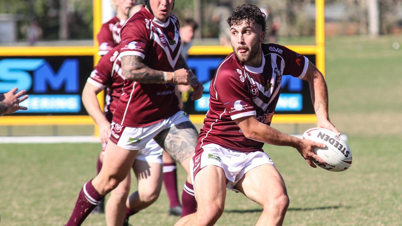 Kawana Dolphins reserve grade captain Tom Reid in action. Picture: Richo Jarman.