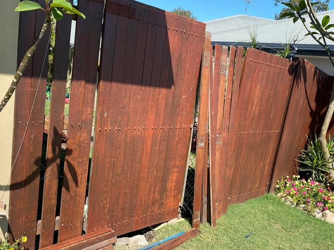 The botched fence job in Ormeau from Airtasker hire.