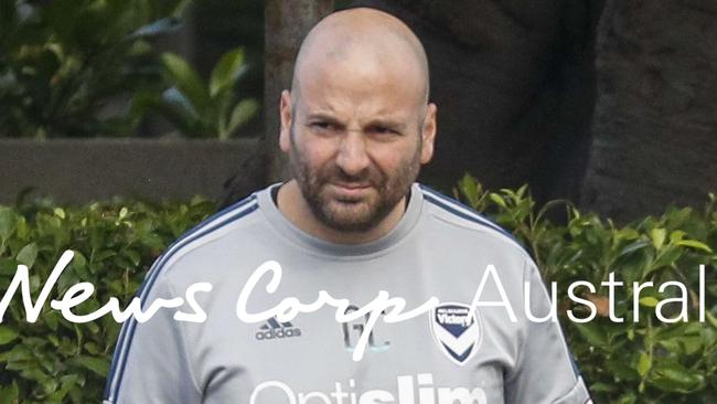 Embattled TV chef George Calombaris was pictured in Melbourne as administrators move to sell the leases in his collapsed food empire. Picture: Media Mode