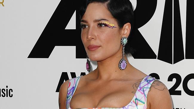 Halsey arrives at the 33rd Annual ARIA Music Awards at The Star in Sydney, Wednesday, November 27, 2019. (AAP Image/Dan Himbrechts) NO ARCHIVING