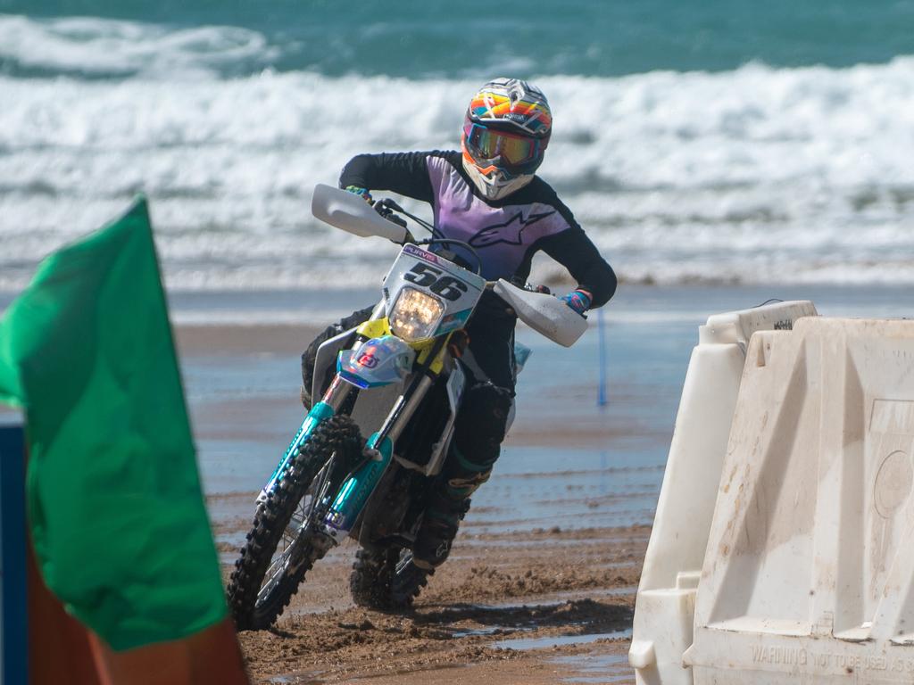 Chloe Purvis at Motorcycle Beach Races at Grasstree Beach Sunday 27 August 2023 Picture: Michaela Harlow