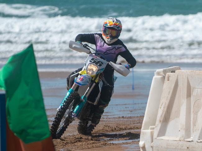 Chloe Purvis at Motorcycle Beach Races at Grasstree Beach Sunday 27 August 2023 Picture: Michaela Harlow