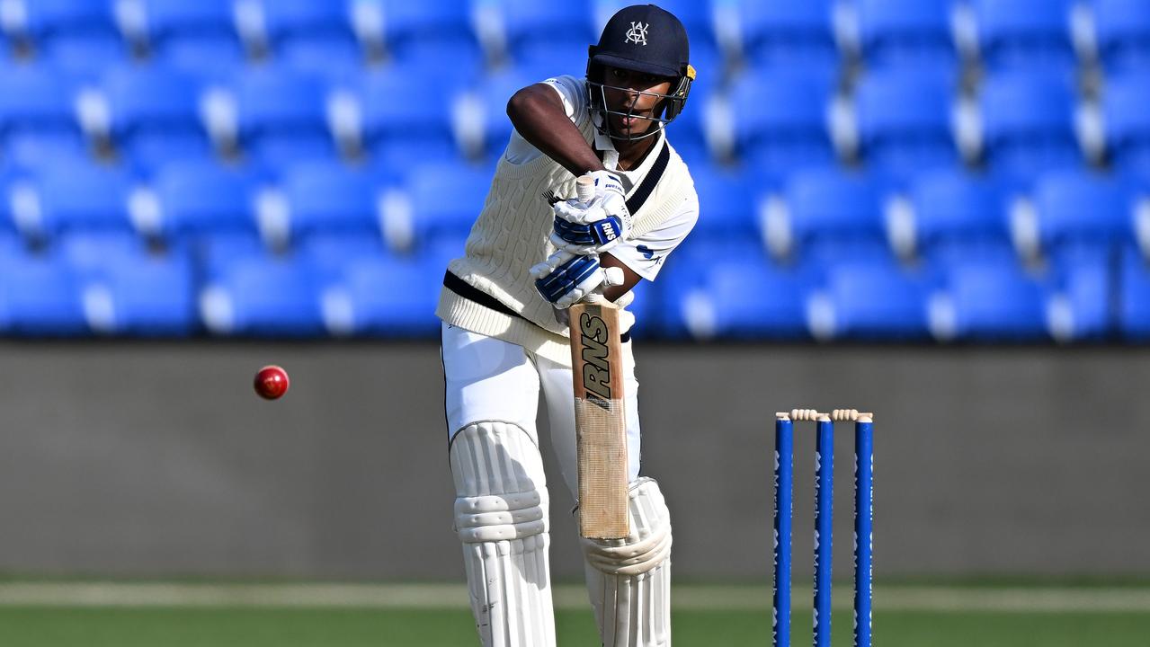 Chandrasinghe stunned with an unbeaten century on debut. Picture: Steve Bell/Getty Images